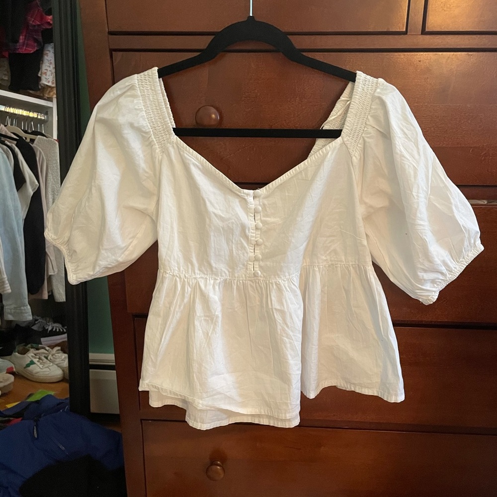 White babydoll free people top